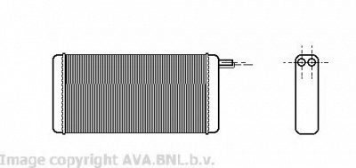 AVA QUALITY COOLING vw6128 -  Теплообменник, отопление салона